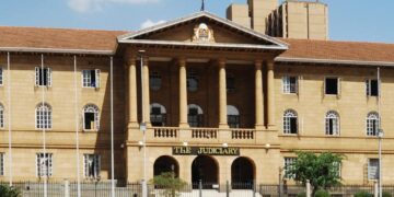Exterior view of Kenya's High Court building in Nairobi.