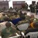 Nigerian military officers attend a court-martial session in Abuja during proceedings linked to an alleged coup plot investigation