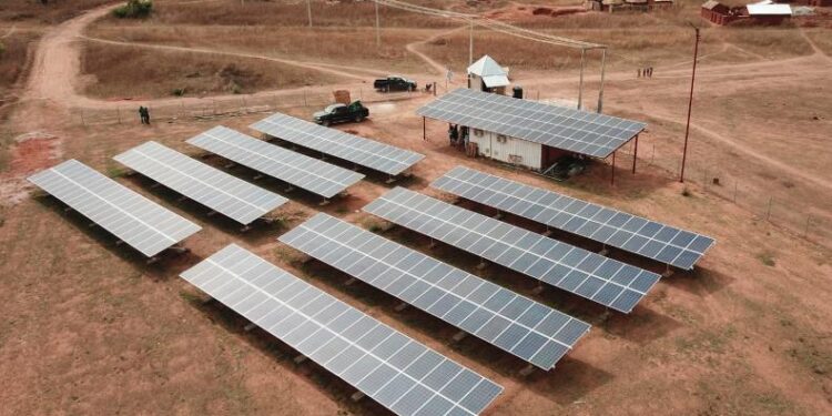 Solar mini-grid infrastructure serving a rural African community