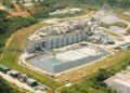 Aerial view of processing infrastructure and tailings facilities at Gold Fields’ Tarkwa gold mine in western Ghana