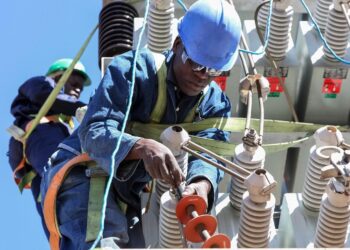 Electricity infrastructure supporting expanded power access in an African community under electrification initiatives