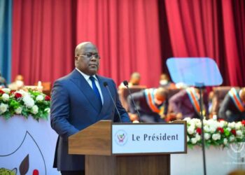 Democratic Republic of Congo President Félix Tshisekedi addresses lawmakers in Kinshasa amid debate over constitutional reforms and presidential term limits