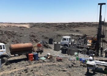 An aerial view of the Hope & Gorob copper project area in Namibia's Matchless Copper Belt, where Bezant Resources is developing a new mine backed by Hartree Metals