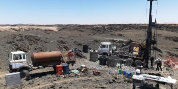 An aerial view of the Hope & Gorob copper project area in Namibia's Matchless Copper Belt, where Bezant Resources is developing a new mine backed by Hartree Metals