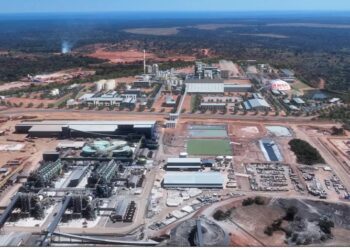 Copper processing facilities at the Kamoa-Kakula Copper Complex in the Democratic Republic of the Congo, where copper anodes are produced for export via the Lobito Corridor