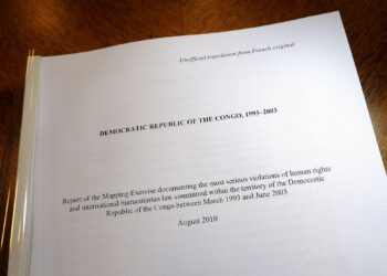 Cover of the 2010 UN Mapping Report documenting serious human rights and humanitarian law violations in the Democratic Republic of Congo between 1993 and 2003