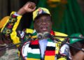 Zimbabwe President Emmerson Mnangagwa during a public appearance as lawmakers debate constitutional changes that could extend his tenure to 2030