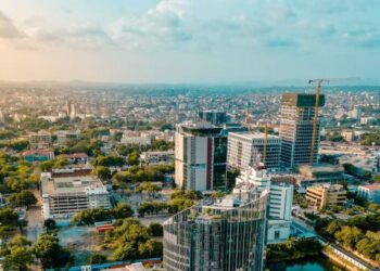 Skyline of Accra’s central business district, reflecting Ghana’s economic growth and renewed investor confidence in 2026