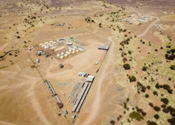 Dasa uranium project in Niger showing mine infrastructure and development works in the Agadez region