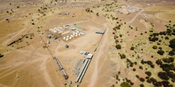 Dasa uranium project in Niger showing mine infrastructure and development works in the Agadez region