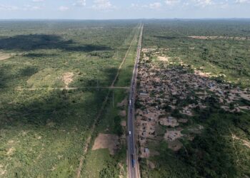 Satellite comparison of cobalt and copper mining expansion in Lualaba Province, Democratic Republic of Congo, showing forest loss linked to Africa's critical minerals boom