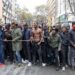 Demonstrators march through Johannesburg during a protest over undocumented migration in South Africa in April 2026