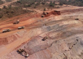Aerial view of an open-pit copper mine in Zambia as renewed foreign investment supports the country's post-debt recovery
