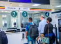 Arrival hall inside Entebbe International Airport in Uganda