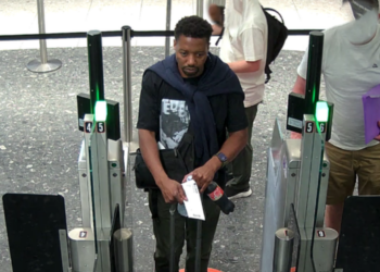 CCTV image of Ndodana Mkhanyisi Tshuma at Heathrow Airport before leaving the UK on July 4, 2026