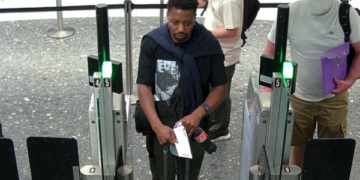 CCTV image of Ndodana Mkhanyisi Tshuma at Heathrow Airport before leaving the UK on July 4, 2026
