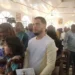 Dutch fugitive Jos Leijdekkers attending a church service in Tihun, Sierra Leone