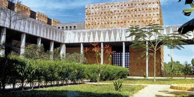 The French Embassy in Ouagadougou after Burkina Faso ended diplomatic relations with France