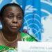 Congolese human rights advocate Julienne Lusenge speaking at a United Nations meeting