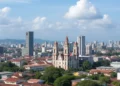 Panoramic view of Malabo, Equatorial Guinea, showing the capital’s buildings beneath an evening sky