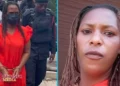 Camilla Alhassan pictured before and during her court case in Accra