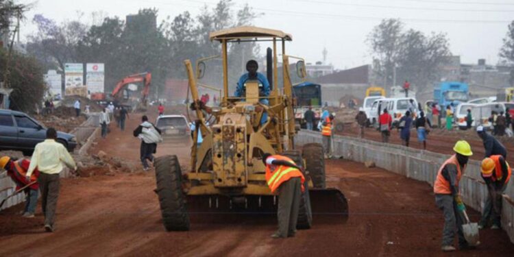 Workers construct major transport infrastructure in Africa as governments seek to replace declining foreign aid with domestic investment and private capital