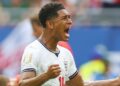 England’s number 10 celebrates during the 2026 World Cup quarter-final against Norway